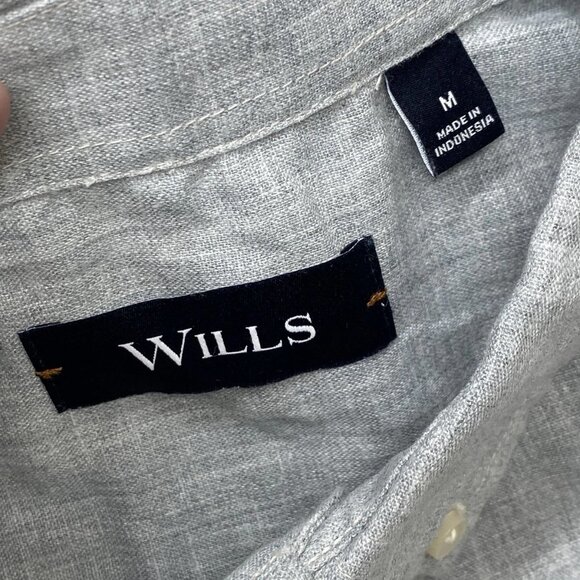 Wills Linen Wrinkle Free Short Sleeve Shirt Men’s M - Picture 3 of 8